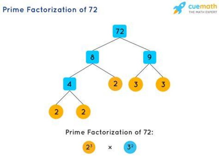 How do you find the prime factorization of 72?