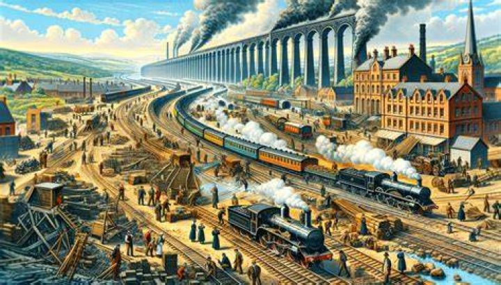 What invention helped the northern economy by linking many towns with factories?