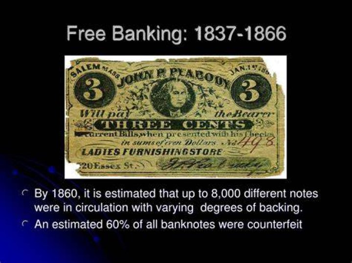 What took place during the free banking era?